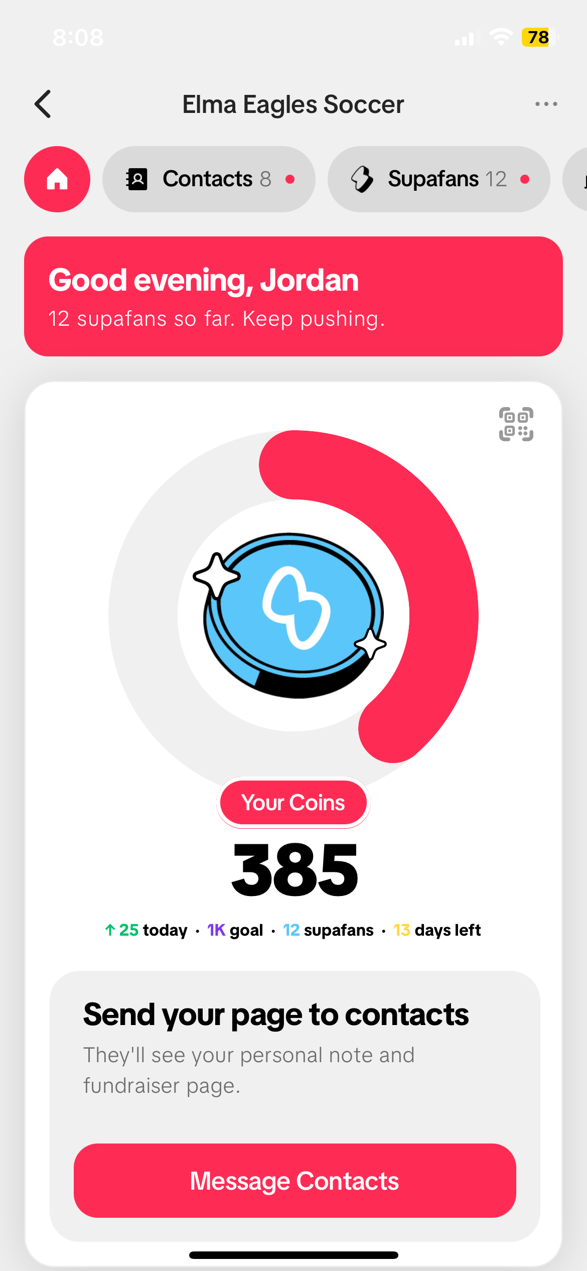 App screenshot — default team color, light mode